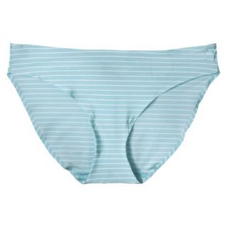 Gilligan & OMalley Womens Micro Seamless Bikini   Aqua Stripe XS