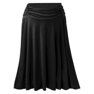 Merona Maternity Fold Over Waist Knit Skirt   Black XS