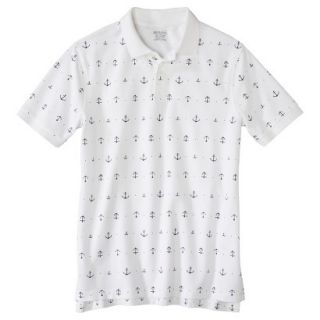 Mens Classic Fit Print Polo Shirt Fresh White XL