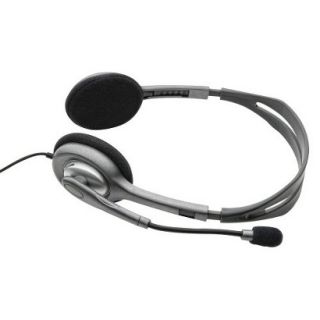 Logitech Stereo 110 Over the Head Headset (981 000317)   Black/Silver