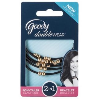 Goody Double Wear 2 in 1 Ponytailer and Bracelete Black Elastic with Floating