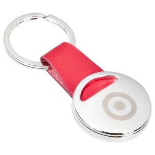 Red Keyring with Engraved Bullseye (Sets of 2)