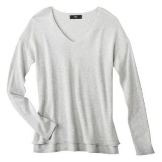 Mossimo Womens V Neck Pullover Sweater   Heather Gray S