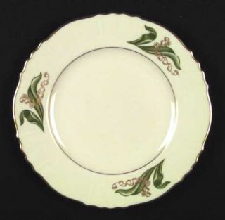 Syracuse Lily Of The Valley (Gold Trm) Salad Plate, Fine China Dinnerware   Fede
