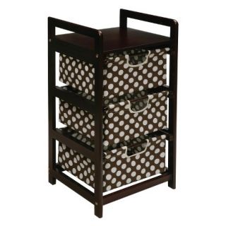 Storage Chest Badger Basket 3 Drawer Hamper/Storage Unit   Dark Brown