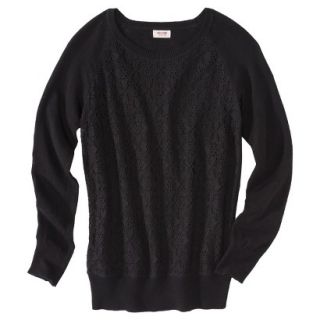 Mossimo Supply Co. Juniors Lace Front Sweater   Black XS(1)