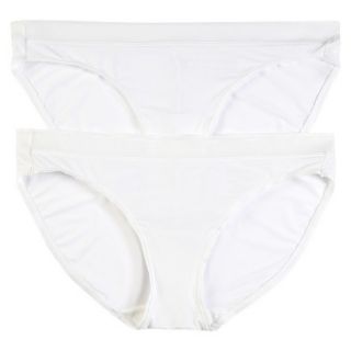 JKY by Jockey Womens 2 Pack Microfiber Stretch Bikini 5772   White 5
