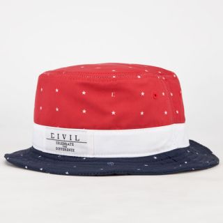 Just Stars Mens Bucket Hat Red/White/Blue One Size For Men 242192948