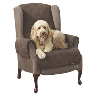Sure Fit Quilted Suede Furniture Friend Pet Recliner Cover   Chocolate