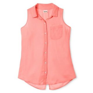 Mossimo Supply Co. Juniors Sleeveless Shirt   Moxie Peach XS(1)