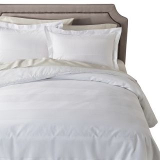 Fieldcrest Luxury Striped Comforter   White (Queen)