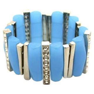 Stretch Bracelet   Silver/Blue (7 .5)