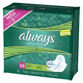 Always Ultra Thin Long Super Pads   58 Count