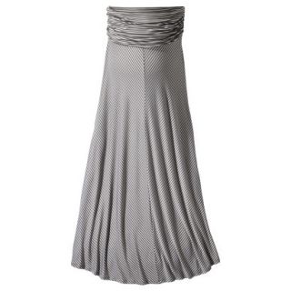 Merona Maternity Fold Over Waist Maxi Skirt   Dark Gray/Medium Gray S