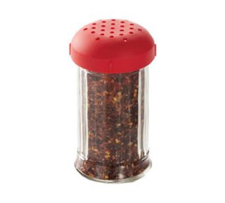 American Metalcraft 12 oz SAN Shaker   Perforated Red Lid