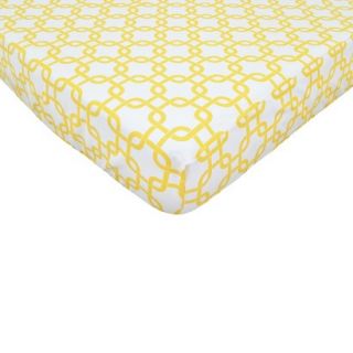Golden Yellow Twill Fitted Crib Sheet