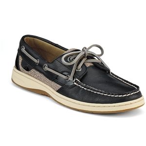 Sperry Top Sider Womens Bluefish 2 Eye Black Shoes, Size 7 M   9174574