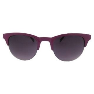 Womens Semi Rimless Cateye Sunglasses   Fuchsia