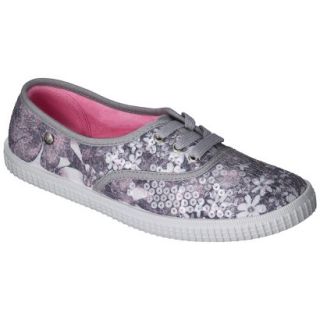 Womens Mad Love Lindy Floral Canvas Sneaker   Gray 5 6