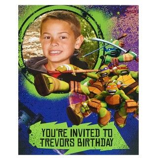 Nickelodeon Teenage Mutant Ninja Turtles   Personalized Invitations (8)