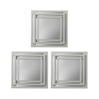 Set of 3 Triple Square Wall Mirrors