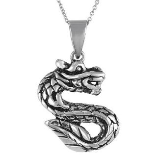 Tressa Sterling Silver Dragon Pendant   Silver