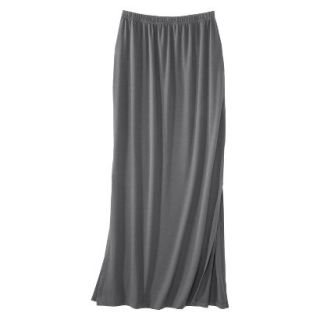 Mossimo Womens Elastic Waist Maxi w/ Side Slit   Shairzay Gray XL