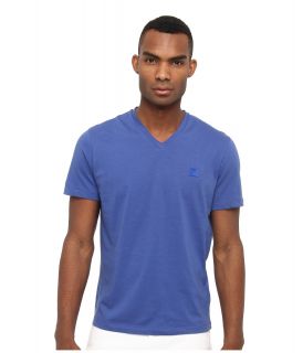 Versace Collection Solid V Neck Tee Mens T Shirt (Blue)