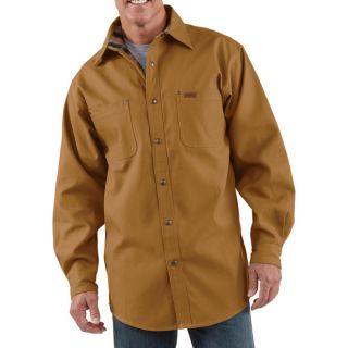 Carhartt Canvas Shirt Jacket   Carhartt Brown, Large, Model S296