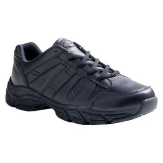 Mens Dickies Athletic Lace Genuine Leather Slip Resistant Sneakers   Black 5.5