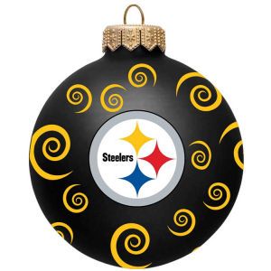 Pittsburgh Steelers Team Color Swirl Ornament 3