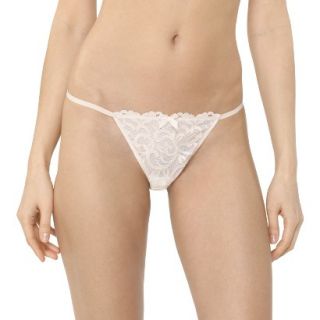 Gilligan & OMalley Womens Lace Thong   White M