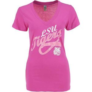 LSU Tigers New Agenda NCAA Ladies Fight Strong Vneck T Shirt