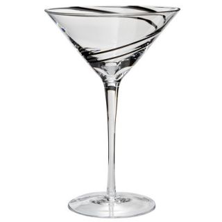 Luigi Bormioli Black Swirl Martini Glasses Set of 4
