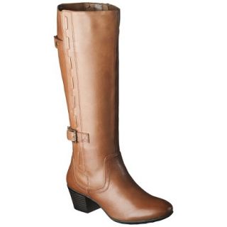 Womens Merona Janie Genuine Leather Tall Boot   Cognac 7