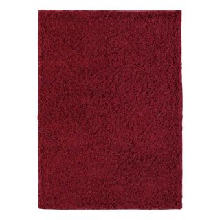 Hand woven Lmix Red Wool Rug (46 X 66)