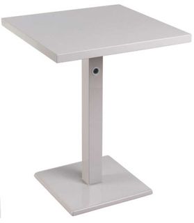 EmuAmericas 24 in Square Lock Table, Column, Pedestal, Bronze