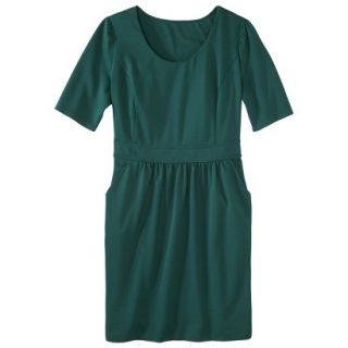 Mossimo Womens Plus Size Elbow Sleeve Ponte Dress   Green 1