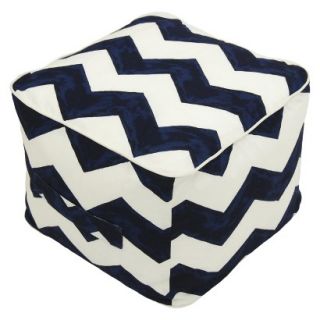 Threshold Outdoor Fabric Pouf   Navy