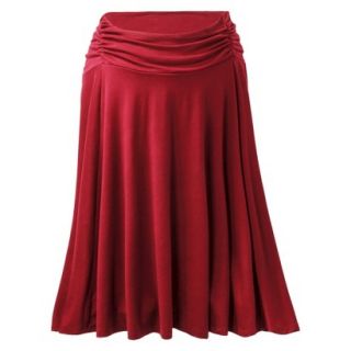 Merona Maternity Fold Over Waist Knit Skirt   Red XS