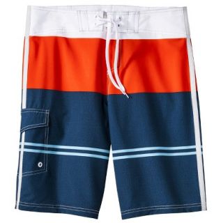 Mossimo Supply Co. Mens 11 Red and Navy Stripe Boardshort   36