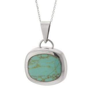 Sterling Silver Pendant with Stone   Turquoise