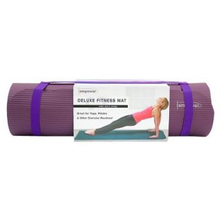 Empower Deluxe Fitness Mat with Strap   Purple