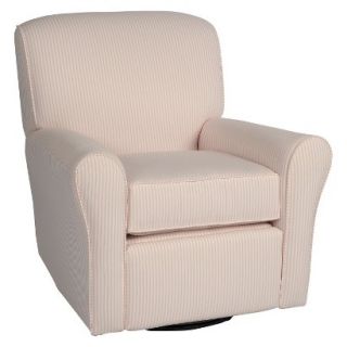 Glider Little Castle Custom Upholstered Summit Recliner   Pink Stripe