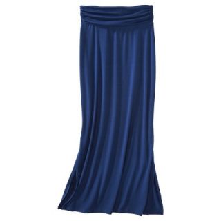 Merona Petites Ruched Waist Knit Maxi Skirt   Blue MP