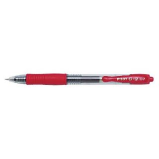 Pilot G 2 Refillable Roller Ball Gel Pen, 0.7mm Fine   Red Ink (12 Per Pack)