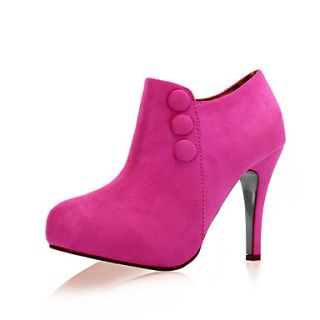 Suede Upper Stiletto Heel Ankle Boots With Button Party/ Evening Shoes More Colors Available