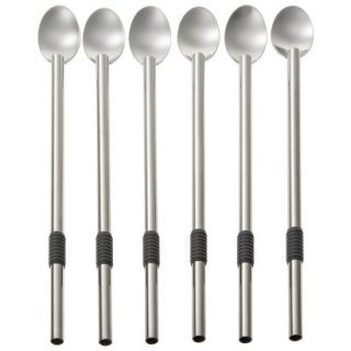 CHEFS Stainless Steel Straw Spoons, Set of 6