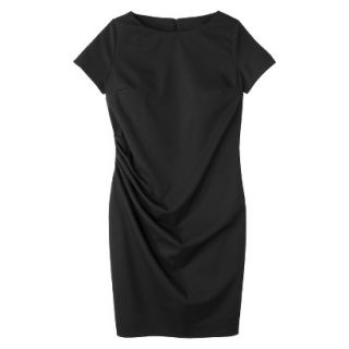 Merona Womens Twill Ruched Dress   Black   16