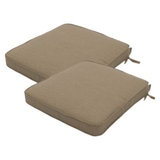 Smith & Hawken 2 Piece Outdoor Round Back Seat Cushion Set   Sand